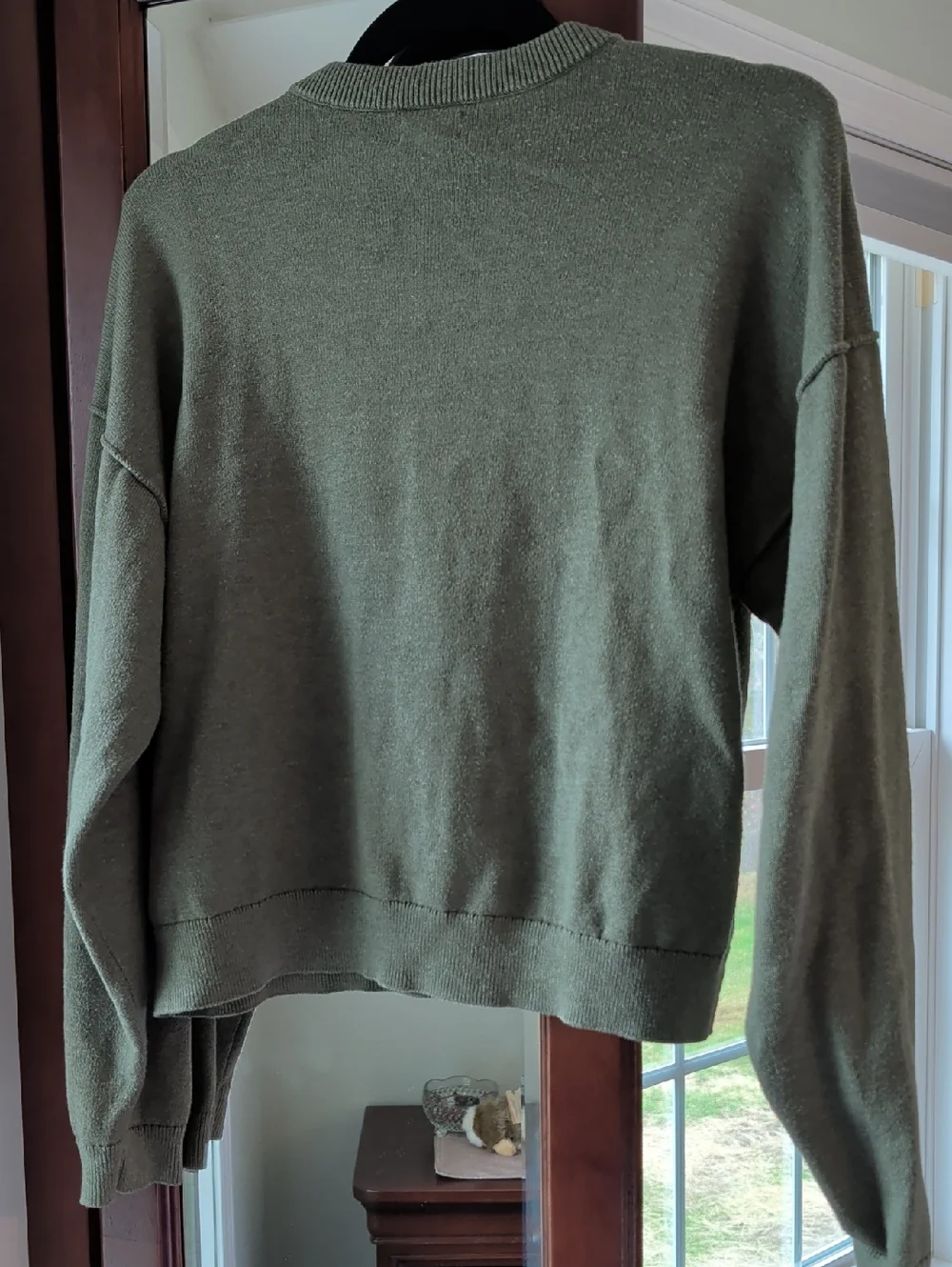 J. Crew Olive Crewneck Sweater - S - Picture 3 of 3
